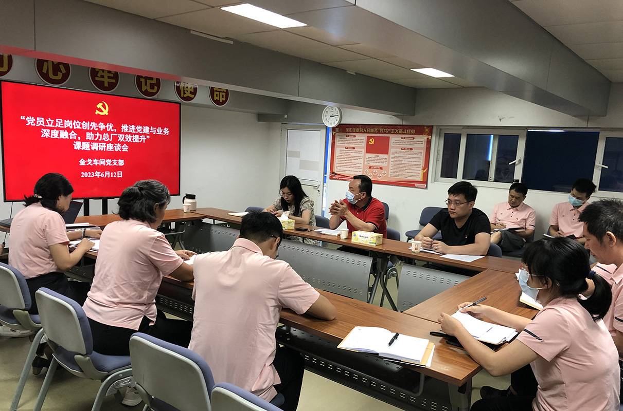 党建引领谱新篇，凝心聚力促发展——总厂党委书记许镇江到金戈车间党支部发展调研座谈